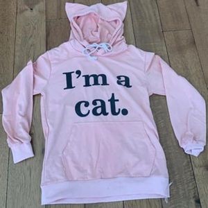“I’m A Cat” hoodie with cat ears